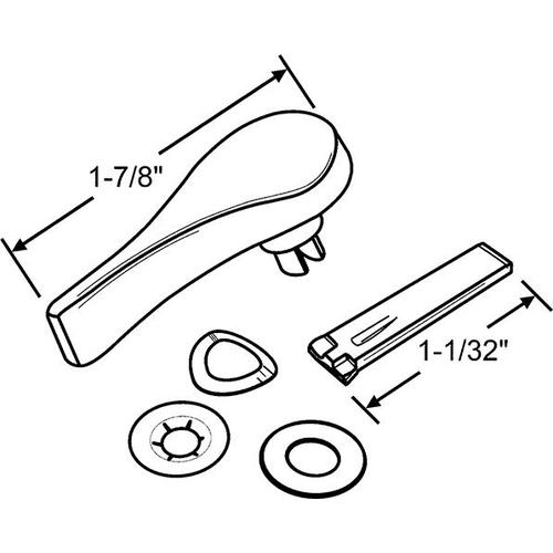 THUMBTURN KIT FOR 13-245W WHITE