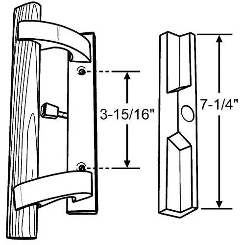 WHITE PATIO DOOR LOCK LESS MORTISE LOCK