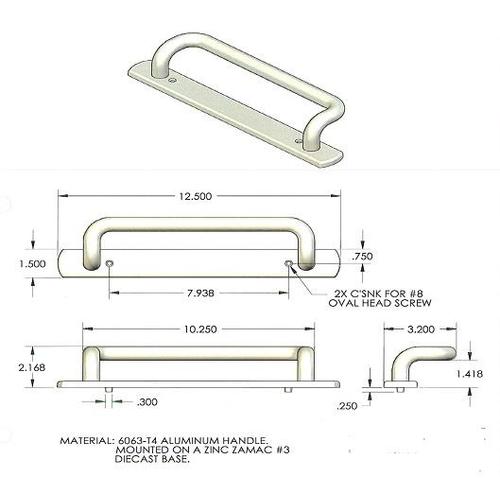 INTERIOR HANDLE ONLY WHITE