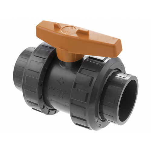 2.5"fpt Pvc S6 Series True Union Ball Valve Gray