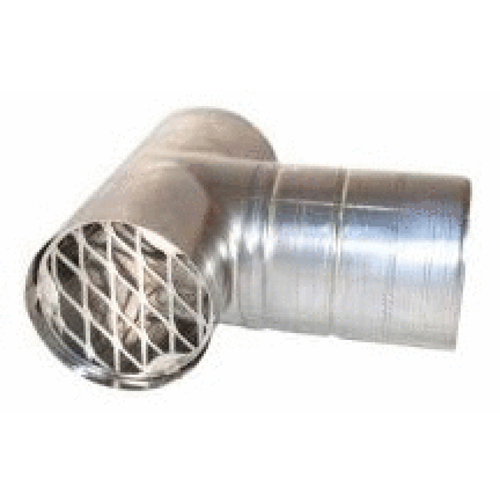 Z-vent Stainless Steel Single Wall Termination Tee; 4"