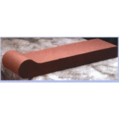 3 5/8" X 12 1/2" X 1 1/4" Seashell Safety Grip Brick Coping