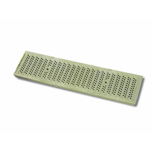 2' Light Gray Plastic Dura Slope Perforated Channel Grate