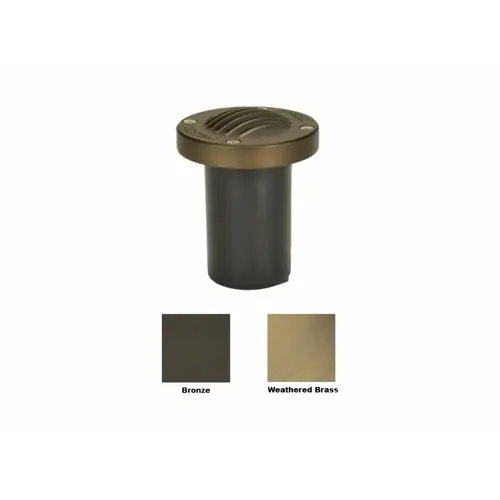 Unique NOVSG-12-L430 Weathered Brass Led Nova Well Light With Star Grate Top 12v 3000k