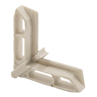 White 3/4" x 7/16" Plastic Screen Frame Corner