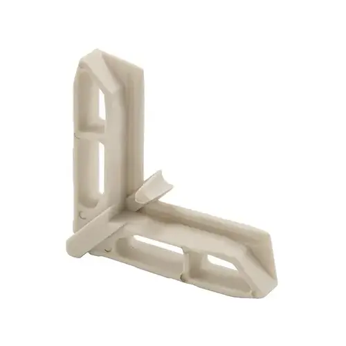 White 3/4" x 7/16" Plastic Screen Frame Corner