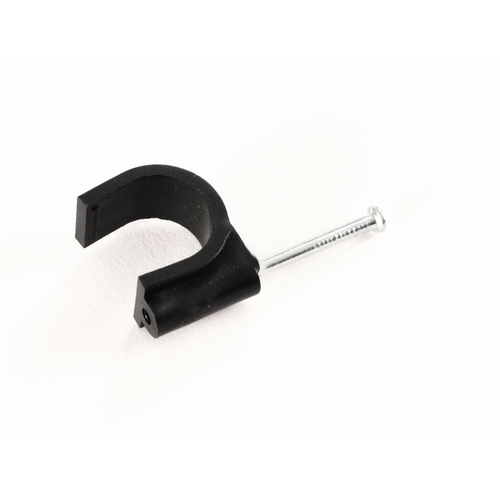 .5" Black Drip Poly Mounting Clamp With Nail