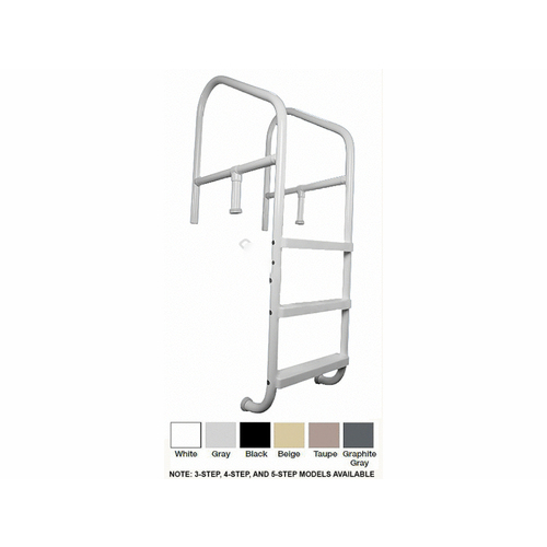 Saftron CBL-336-4S-W White 4-step Ladder W/ Crossbrace