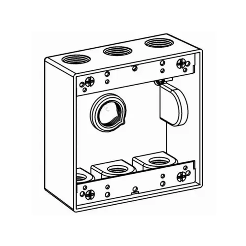 ORBIT INDUSTRIES INC 2B75-7 2-gang Box W/ 7 .75" Holes