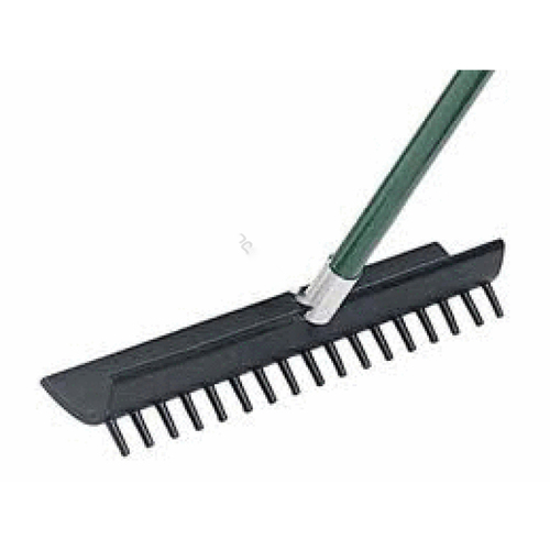 20" Tour Pro Bunker Rake With 64" Green Curved Handle