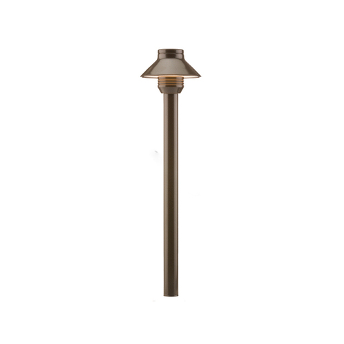 3.6" Bronze Path Light With 12" Riser No Lamp