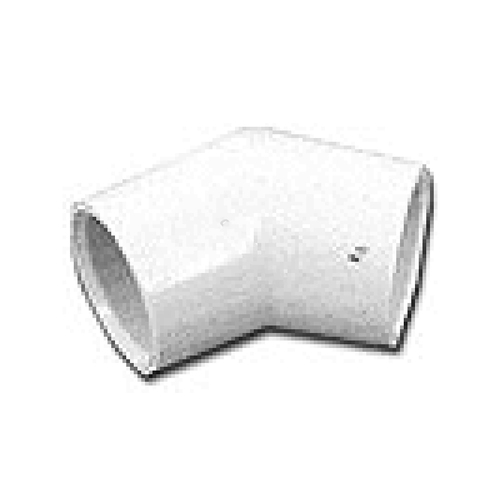 .5" White Sch 40 Pvc 45 Degree Elbow Slip X Slip