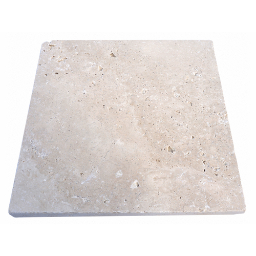 Ivory Tumbled Travertine Pavers 16"16"