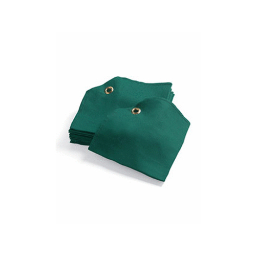 PAR AIDE PRODUCTS COMPANY 403-2 18" X 18" Hunter Green Corner Grommet Tee Towels