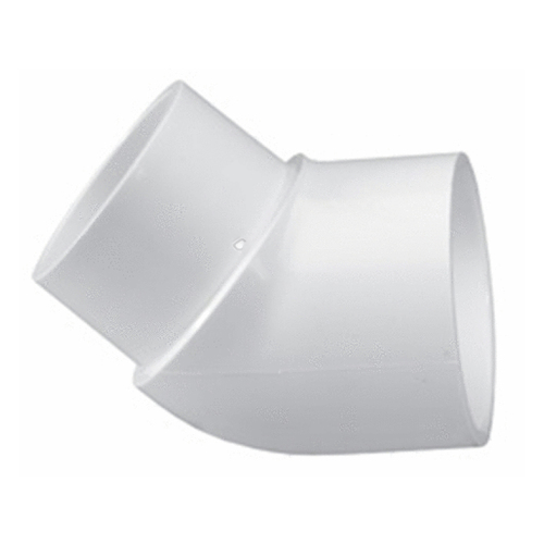 3" Sp X Slip Sch40 45 degree Street Elbow White