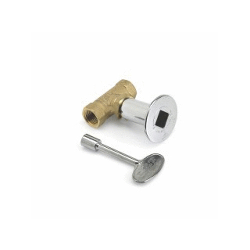 3/4" High Capacity Key Valve With Chrome Cover Plate