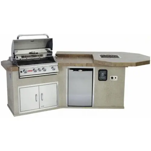 Bull Outdoor Products 31069 Stucco Western Q Outdoor Island