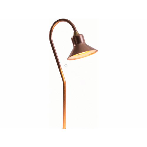 5" Dia. X 18"h Copper Path Light With 3 Led Dimming Lamp 4w