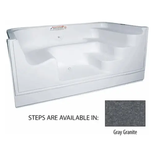 Latham Pool Products STP8SBCDGG1 Af Step Only Cntl Step And Bench 8' Cntlvr Gray