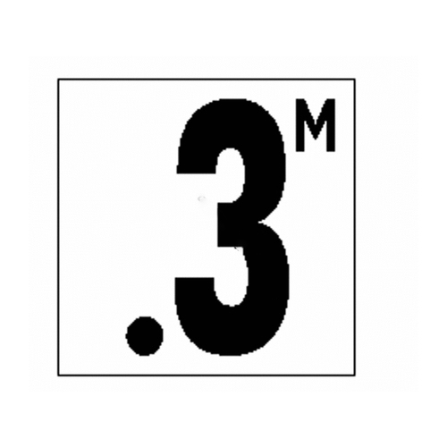 5in Non-skid Metric .3 M Depth Marker