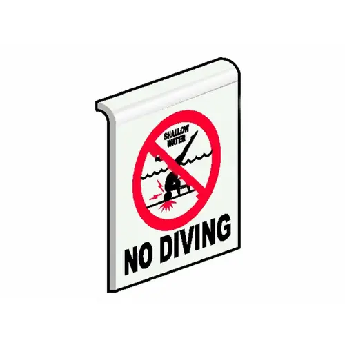 Bullnose No Diving Message Smooth Tile Depth Marker