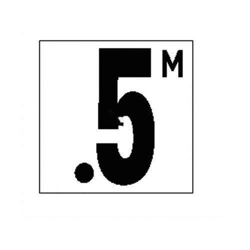 5in Non-skid Metric .5 M Depth Marker