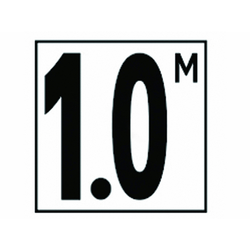 5in Non-skid Metric 1.0 M Depth Marker