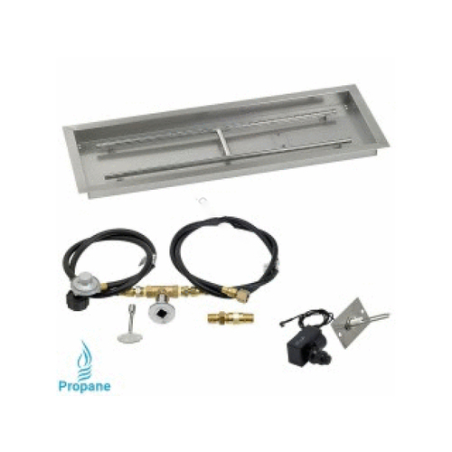 AMERICAN FIREGLASS INC SS-AFPPKIT-P-36 36"x12" Lp Iid Drop-in Burner Pan Kit