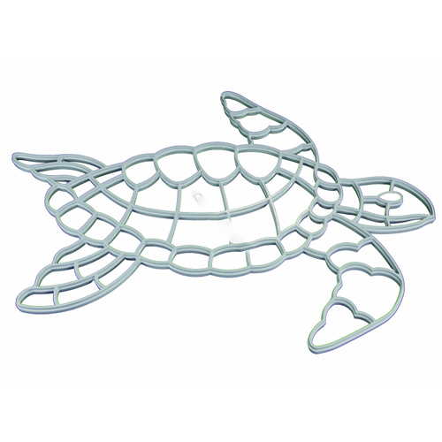 22 1/4" X 18 1/4" Fillable Friends Turtle Stencil Large White