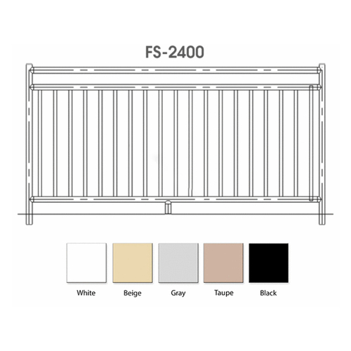 Saftron FS-2400-4896-BK 48"x8' Black 2400 Pool Fence Section