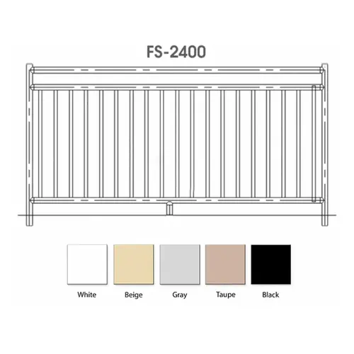 Saftron FS-2400-4896-T 48"x8' Taupe 2400 Pool Fence Section