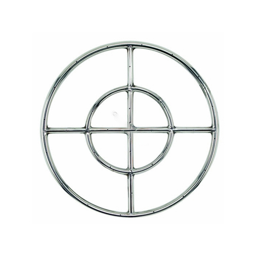 18" Double Ring Stainless Steel Burner With A 1/2" Inlet