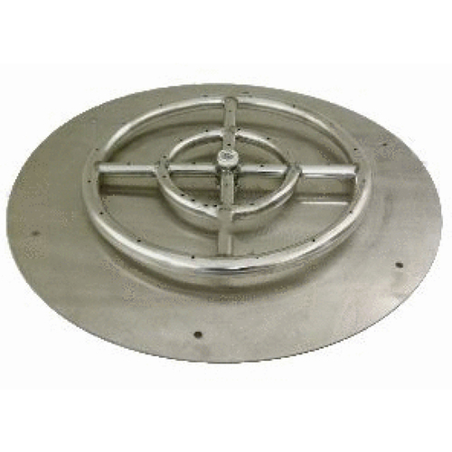 AMERICAN FIREGLASS INC SS-RFPKIT-P-12 12" Round Flat Liquid Propane Burner Pan With 6" Ring