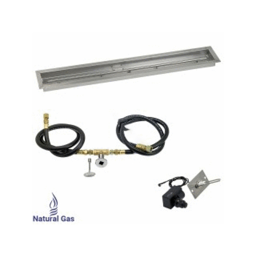 48" X 6" Linear Natural Gas Drop-in T-burner Pan Kit