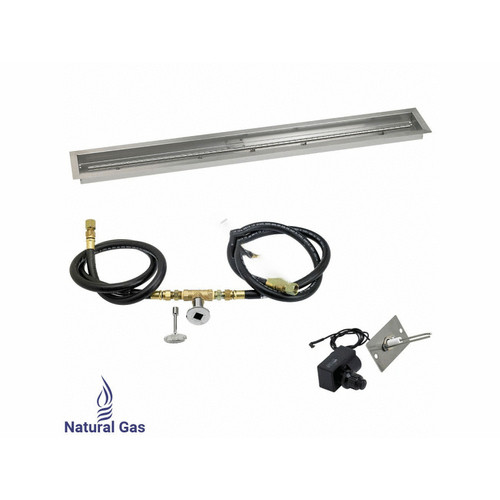 60" X 6" Linear Natural Gas Drop-in T-burner Pan Kit