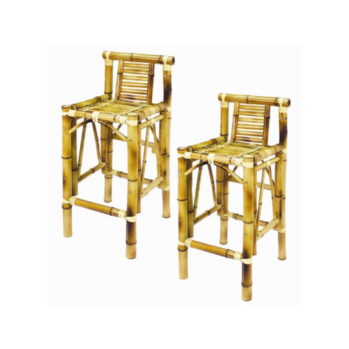 RAM GAMEROOM PRODUCTS TBSTL Set Of 2 Bamboo Tiki Bar Stools