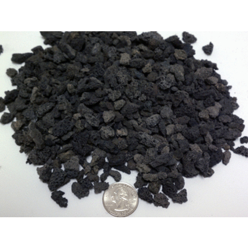 AMERICAN FIREGLASS INC LAVA-S-10 1/8"-1/2" Small Black Lava Rock 10 Lbs