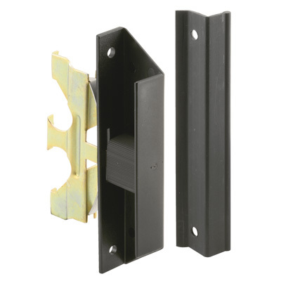 CRL A220 Black Sliding Screen Door Latch and Pull with 3-1/2" Screw Holes for Section Doors by Bayform