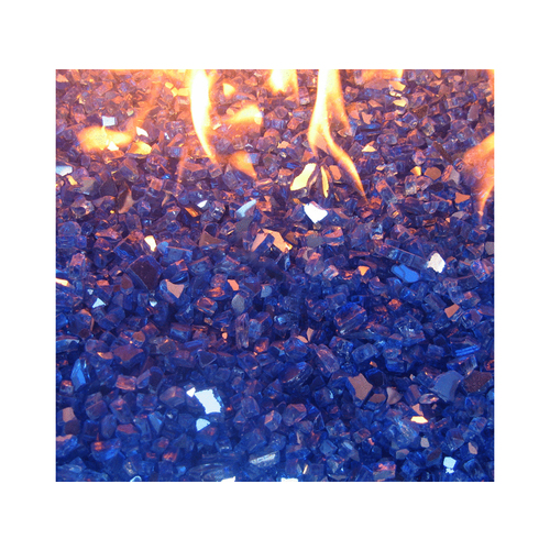 10#  .25" Cobalt Reflective Fireglass