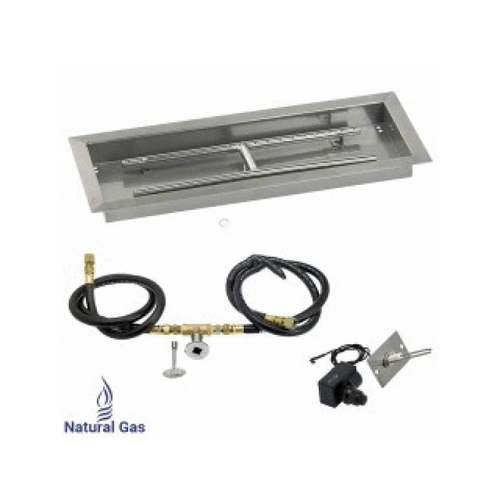 AMERICAN FIREGLASS INC SS-AFPPKIT-N-24 24"x8" Ng Iid Drop-in Burner Pan Kit