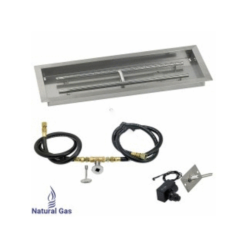 30" X 10" Rectangular Natural Gas Iid Drop-in Burner Pan Kit