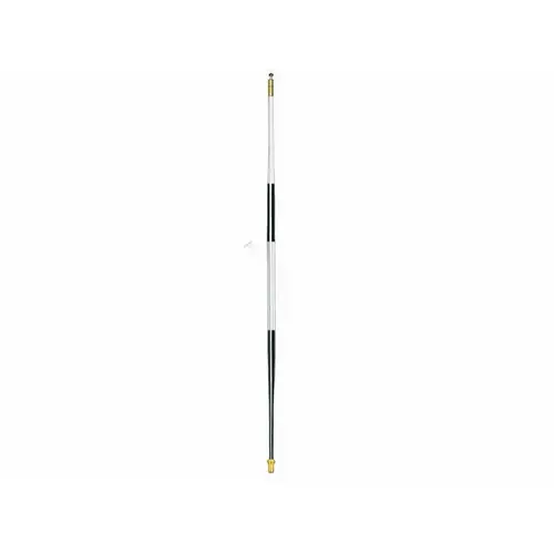 7.5' Black/white Fiberglass Tapered Tournament Flagsticks With British Stripes