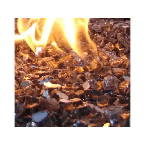 AMERICAN FIREGLASS INC AFF-BRZRF12-J 1/2" #10 Bronze Reflective Fire Glass