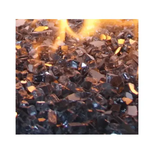 1/4" #10 Gray Reflective Fire Glass