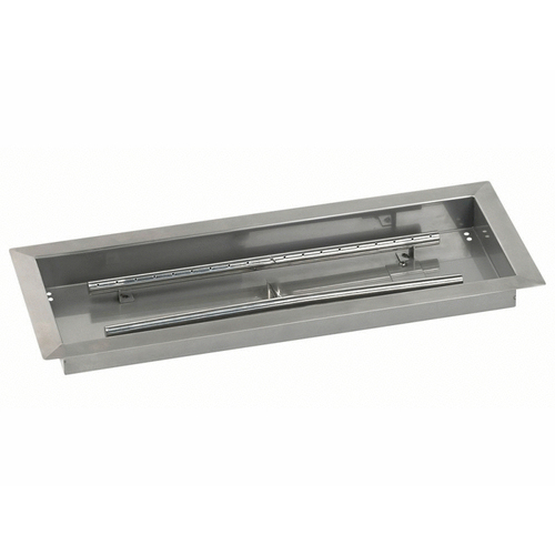 AMERICAN FIREGLASS INC SS-AFPP-24 24" X 8" Rectangular Drop-in H-burner Pan