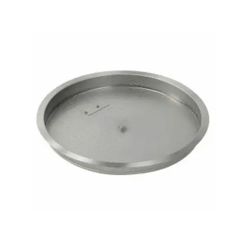 AMERICAN FIREGLASS INC SS-RSP-25-ASBL Burner Pan Rd 25" Drop In Ss .5" Male No Ring