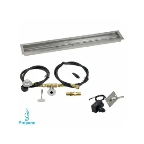 Burner Pan Kit Linear Channel 48"x6" T-burner