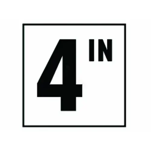 6" X 6" 4 Standard Number Smooth With In Tile Depth Marker