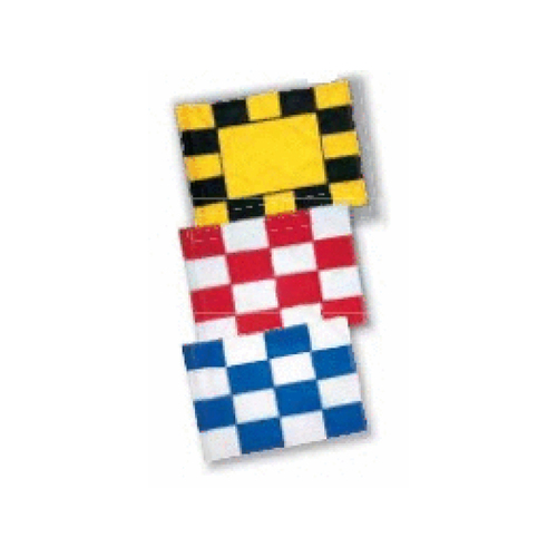 Yellow And White Nylon Sewn Checkered Flag 200 Denier