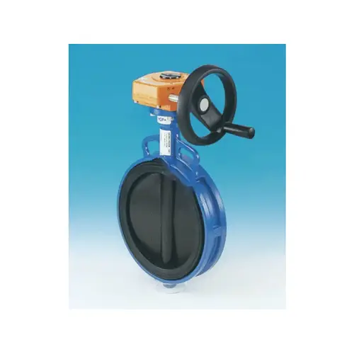 JL WINGERT COMPANY 161.567.047 Gear Operated 6" Butterfly Valve Blue